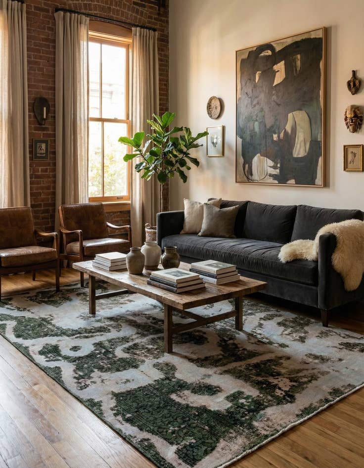 Detail image of 6' x 8' 10  Hand Knotted Ultra Vintage Persian Wool Rug