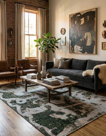 6' x 8' 10 Hand Knotted Ultra Vintage Persian Wool Rug