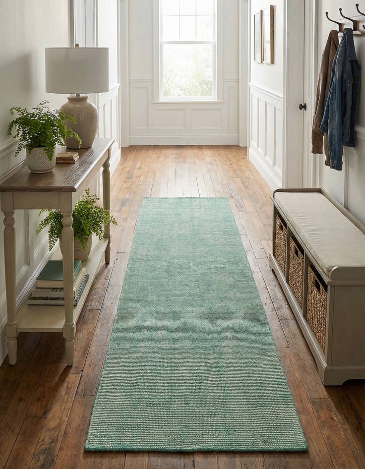 Detail image of 2' 7 x 10'  Hand Woven Jill Zarin English Manor Farmhouse Wool Runner Rug