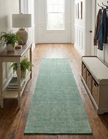 2' 7 x 10' Hand Woven Jill Zarin English Manor Farmhouse Wool Runner Rug