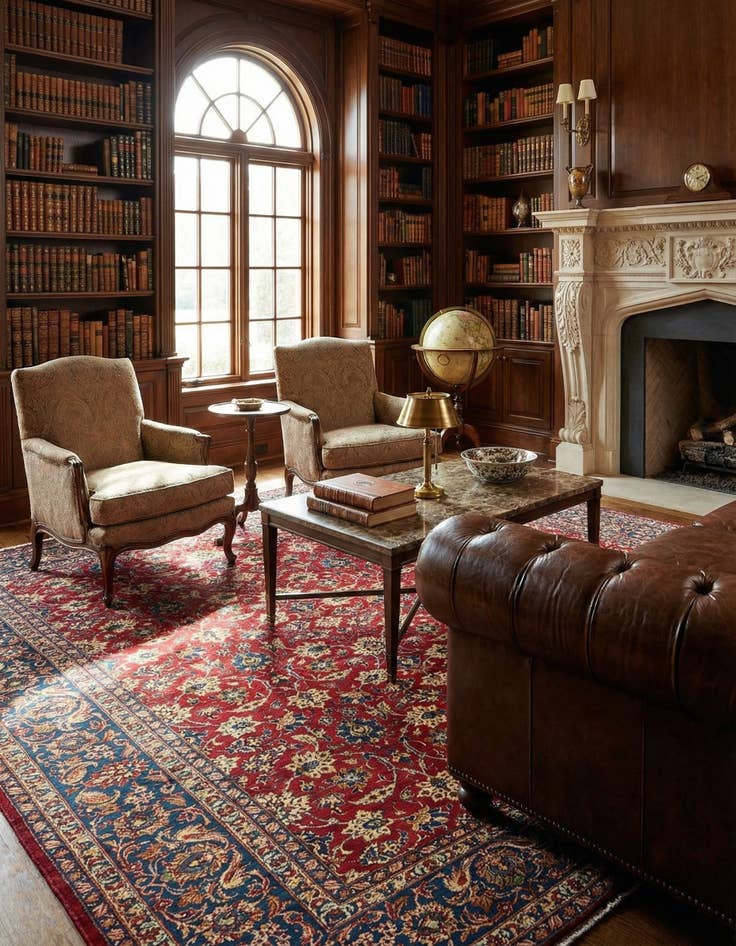 Detail image of  7' 10 x 11' 1 Sarouk Wool Rug