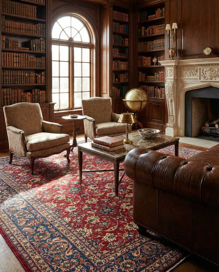 Detail image of 7' 10 x 11' 1 Sarouk Wool Rug
