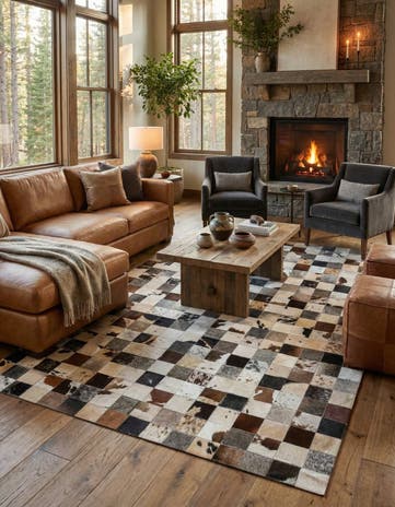 5' 4 x 7' 8 Cowhide Rug