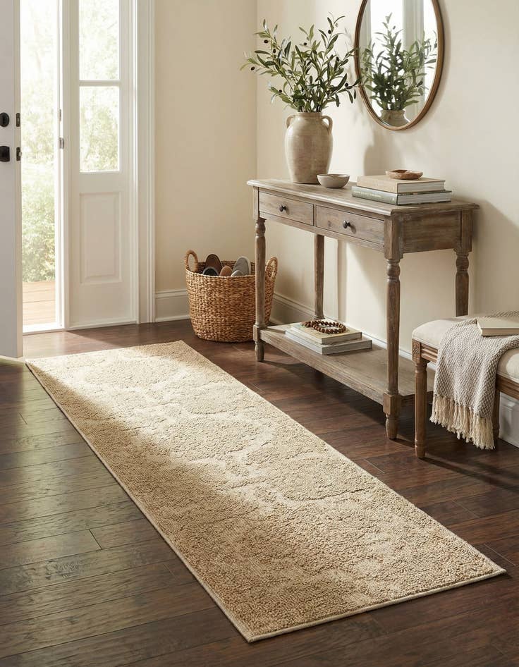 Detail image of 2' x 8'  Washable Traditional Indoor / Outdoor Runner Rug