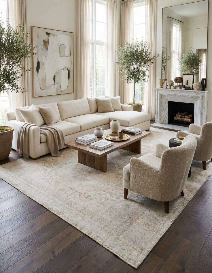 Detail image of 9' 5 x 12'  Hand Knotted Ultra Vintage Persian Wool Rug