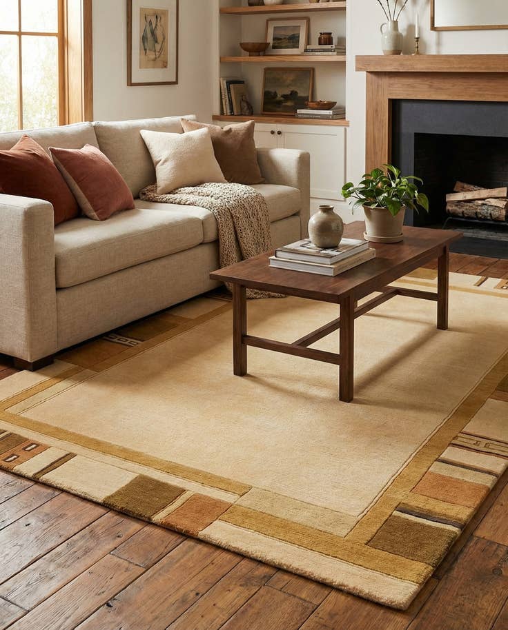 Detail image of 4' x 6' Hand Knotted Nepal Wool Rug