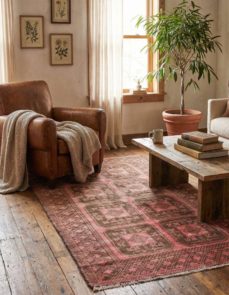 Detail image of 3' 5 x 6' 2  Hand Knotted Ultra Vintage Persian Wool Rug