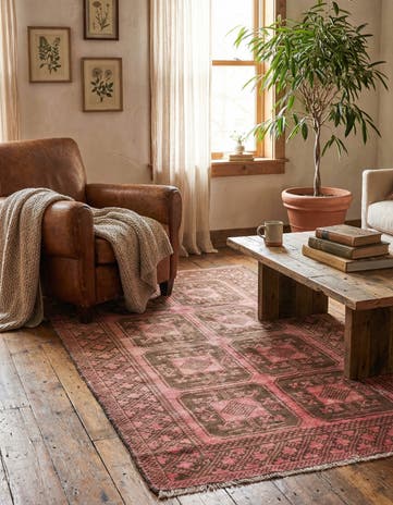 3' 5 x 6' 2 Hand Knotted Ultra Vintage Persian Wool Rug