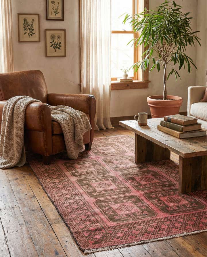 3' 5 x 6' 2 Hand Knotted Ultra Vintage Persian Wool Rug