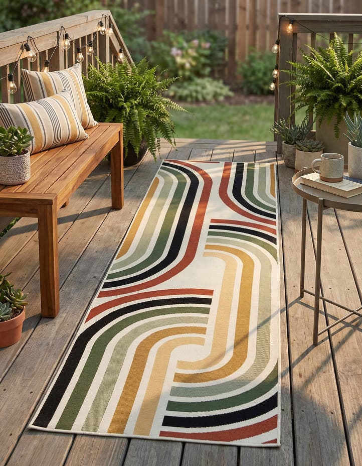 2' 7 x 10' Easy-Clean Modern Indoor / Outdoor...