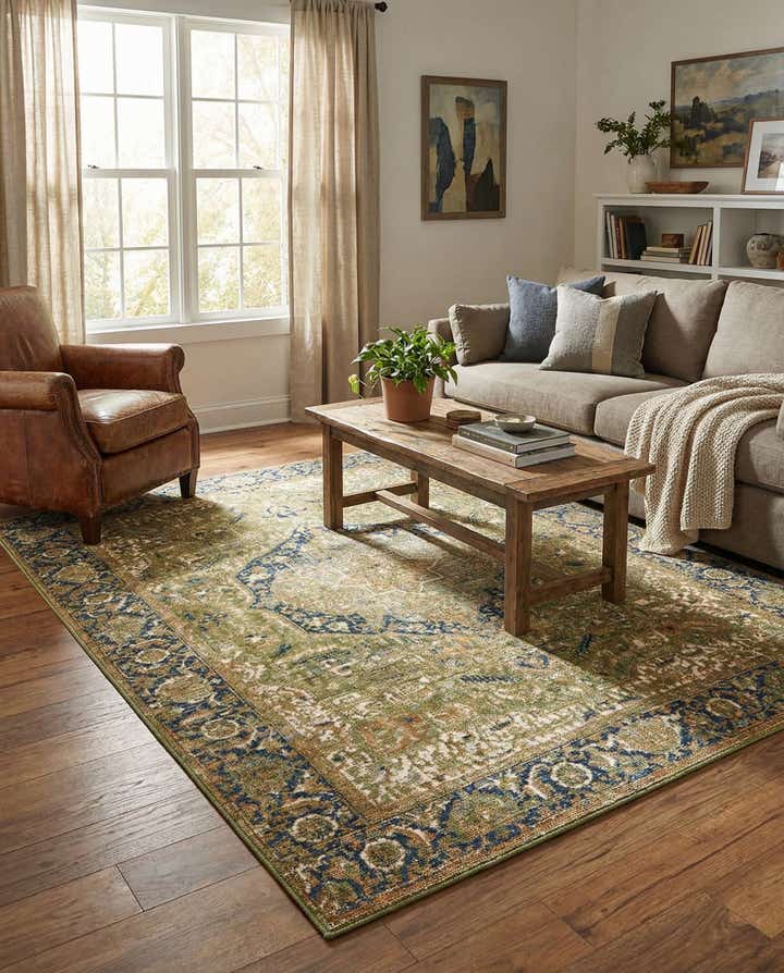 4' x 6' Easy-Clean Traditional Indoor / Outdoor Rug