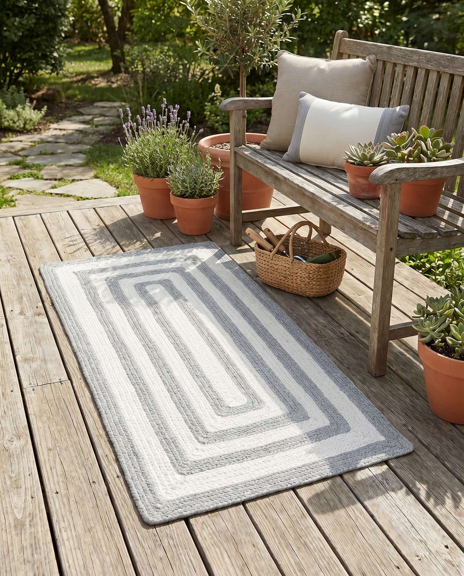 2' x 4' 1 Easy-Clean Eco Verse Washable Indoor / Outdoor Runner Rug