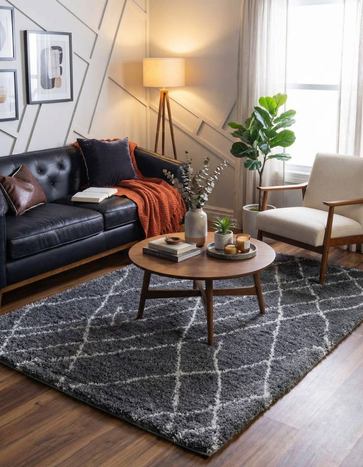 Detail image of  5' 3 x 8' Soft Touch Shag Rug