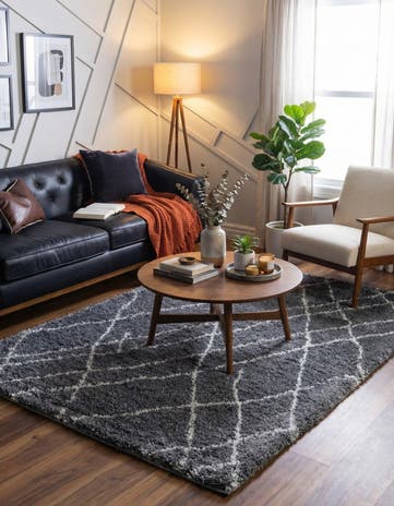 5' 3 x 8' Soft Touch Shag Rug