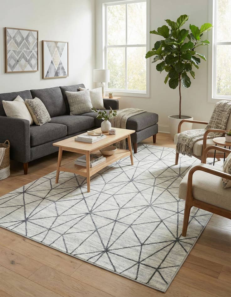 Detail image of  6' x 9' Lattice Trellis Rug