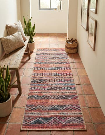 2' x 6' Washable Timeless Runner Rug