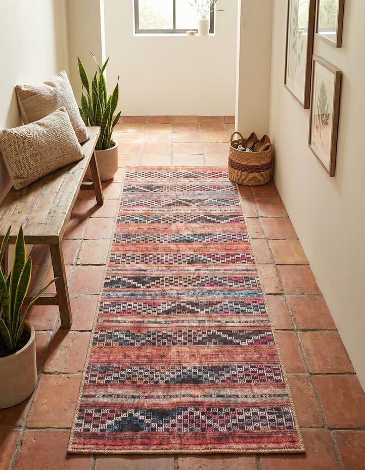 2' x 6' Washable Timeless Runner Rug