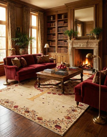 6' 4 x 9' 5 Hand Knotted Ariana Ziegler Wool Rug