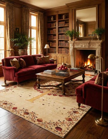 6' 4 x 9' 5 Hand Knotted Ariana Ziegler Wool Rug