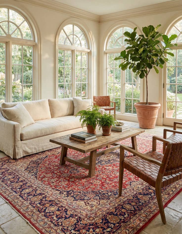 Detail image of 9' 8 x 12' 6  Hand Knotted Mashad Persian Wool Rug