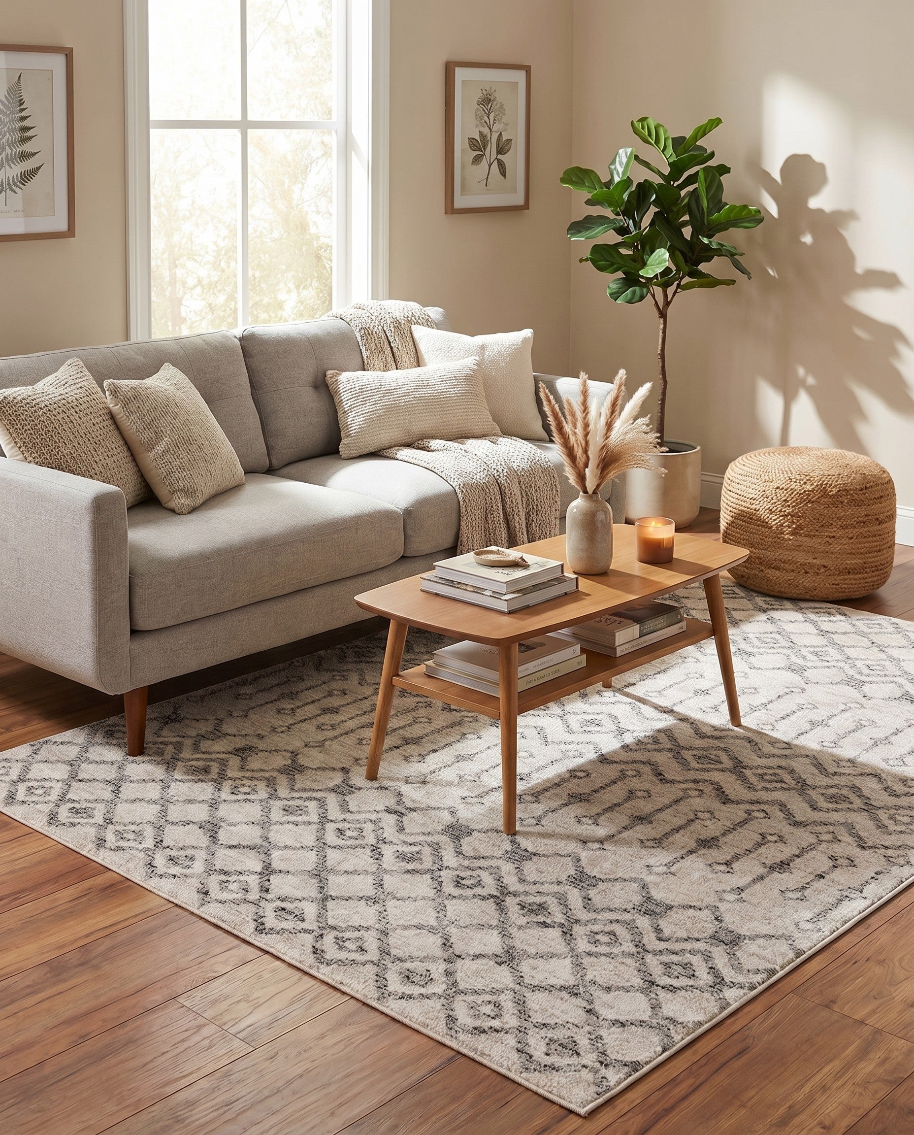 5' 3 x 8' Eco Trellis Rug
