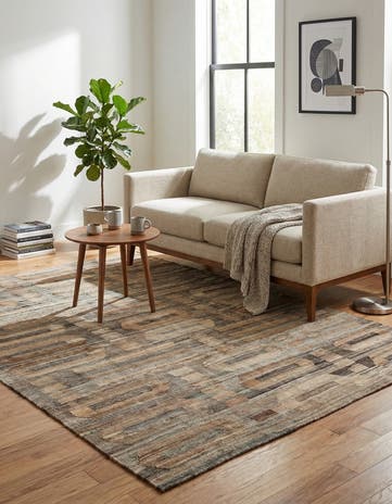 5' x 6' 6 Hand Woven Kilim Modern Wool Rug