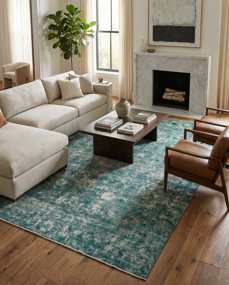 Detail image of 6' 3 x 9' 4 Hand Knotted Ultra Vintage Persian Wool Rug