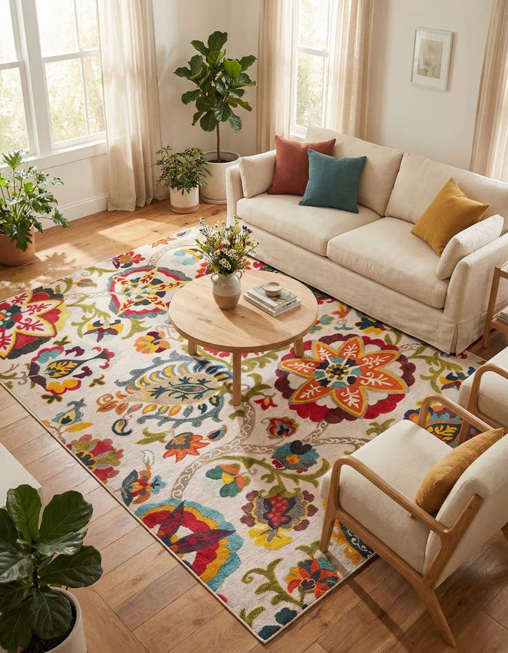 Detail image of 9' x 12' Easy-Clean Casablanca Indoor / Outdoor Rug
