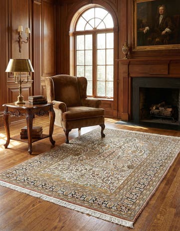 3' 10 x 6' 7 Kashmir Wool Rug