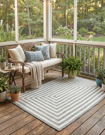 4' 1 x 6' 1 Easy-Clean Eco Verse Washable Indoor / Outdoor Rug