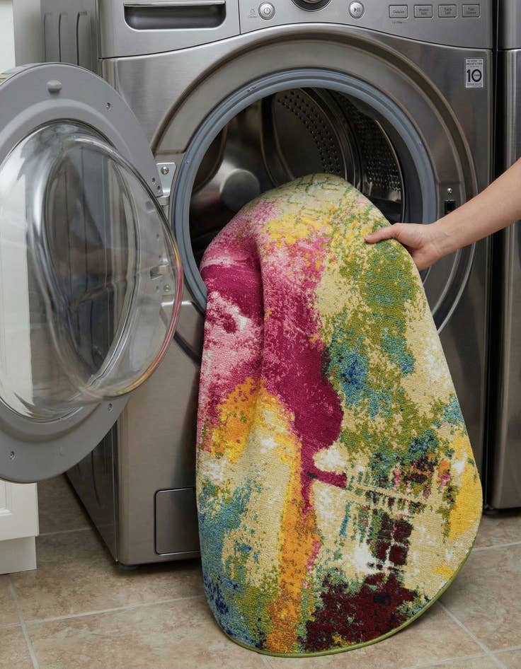 Detail image of  3' 3 x 3' 3  Washable Hyacinth Round Rug