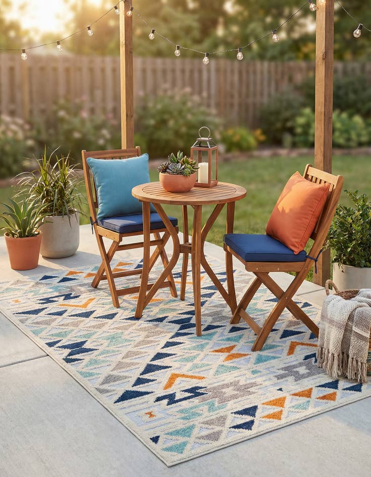 Detail image of 4' x 6'  Washable Aruba Indoor / Outdoor Rug
