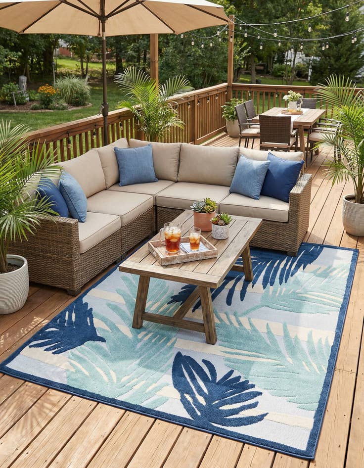 Detail image of 7' 10 x 10'  Washable Aruba Indoor / Outdoor Rug