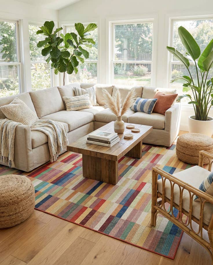 Detail image of 9' x 12' Easy-Clean Baja Indoor / Outdoor Rug