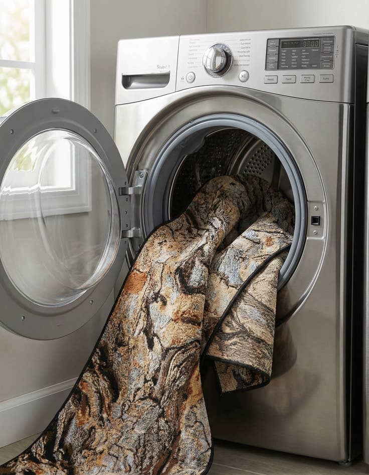 Detail image of  2' 7 x 12'  Washable Modern Indoor / Outdoor Runner Rug