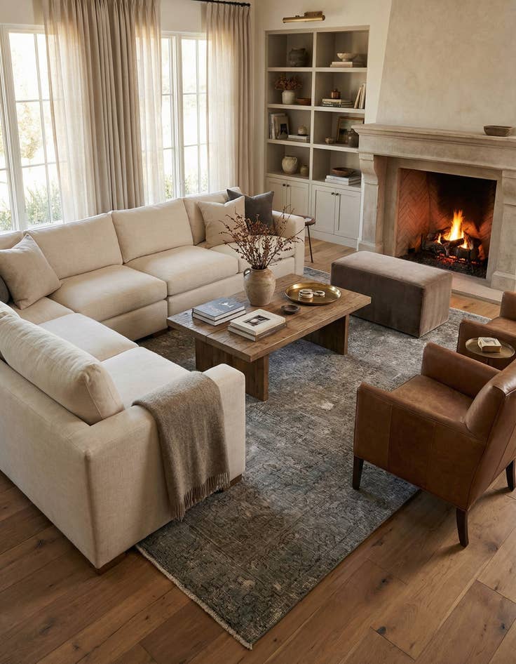 Detail image of 6' 2 x 8' 7  Hand Knotted Ultra Vintage Persian Wool Rug