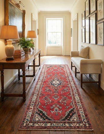 3' 7 x 9' 10 Hamedan Runner Rug