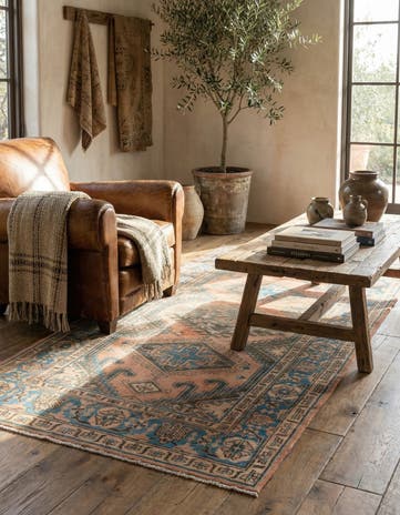 3' 5 x 6' 2 Hand Knotted Ultra Vintage Persian Wool Rug