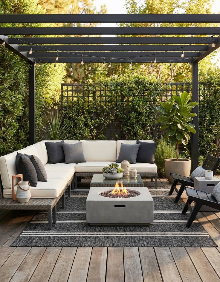 Detail image of 6' x 9'  Washable Jill Zarin Anguilla Indoor / Outdoor Rug