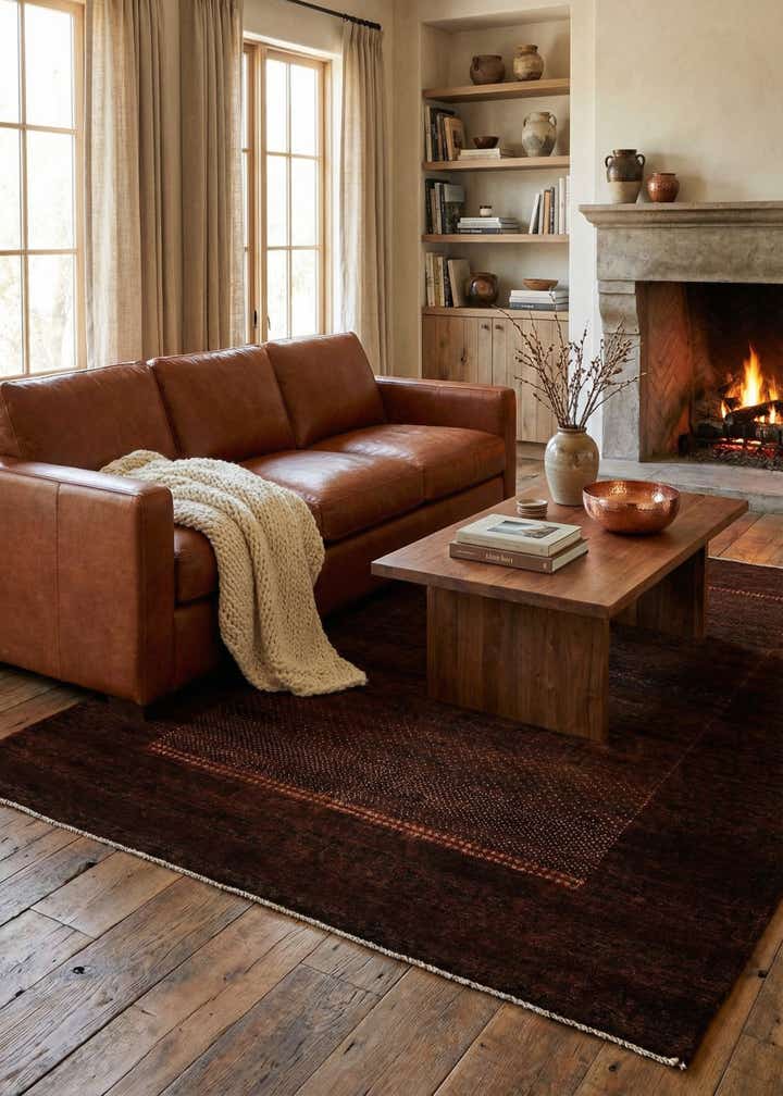 4' 10 x 6' 10 Hand Knotted Kashkuli Gabbeh Oriental Wool Rug