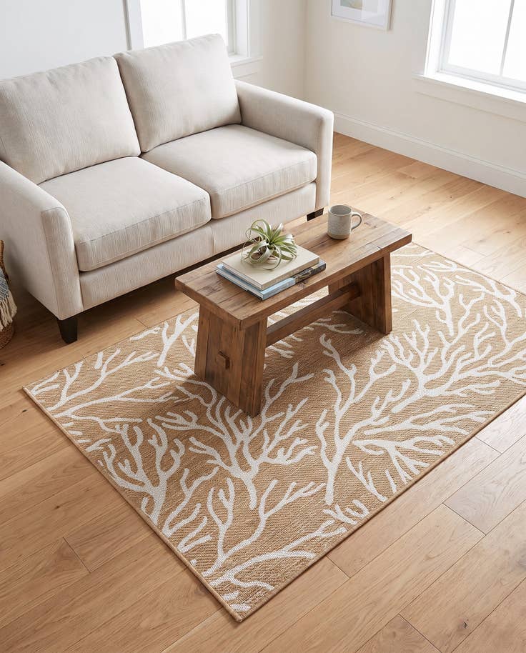 Detail image of 4' x 6' Easy-Clean Coastal Indoor / Outdoor Rug