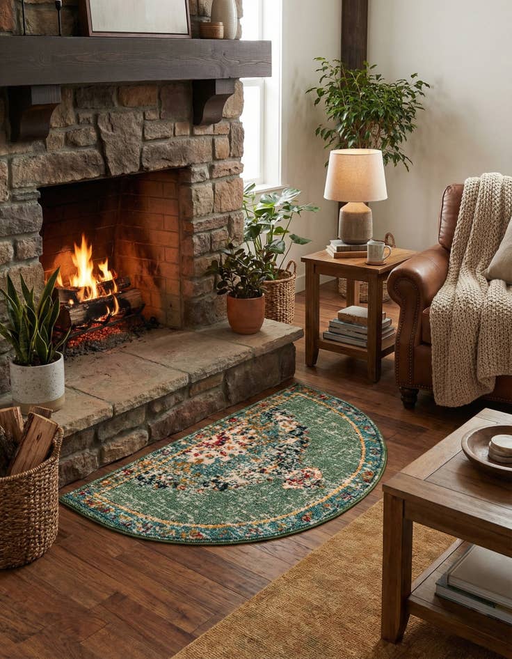 Detail image of 2' 7 x 4' Carrington Hearth Rug