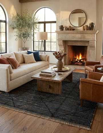 8' 2 x 10' 6 Hand Knotted Moroccan Wool Rug