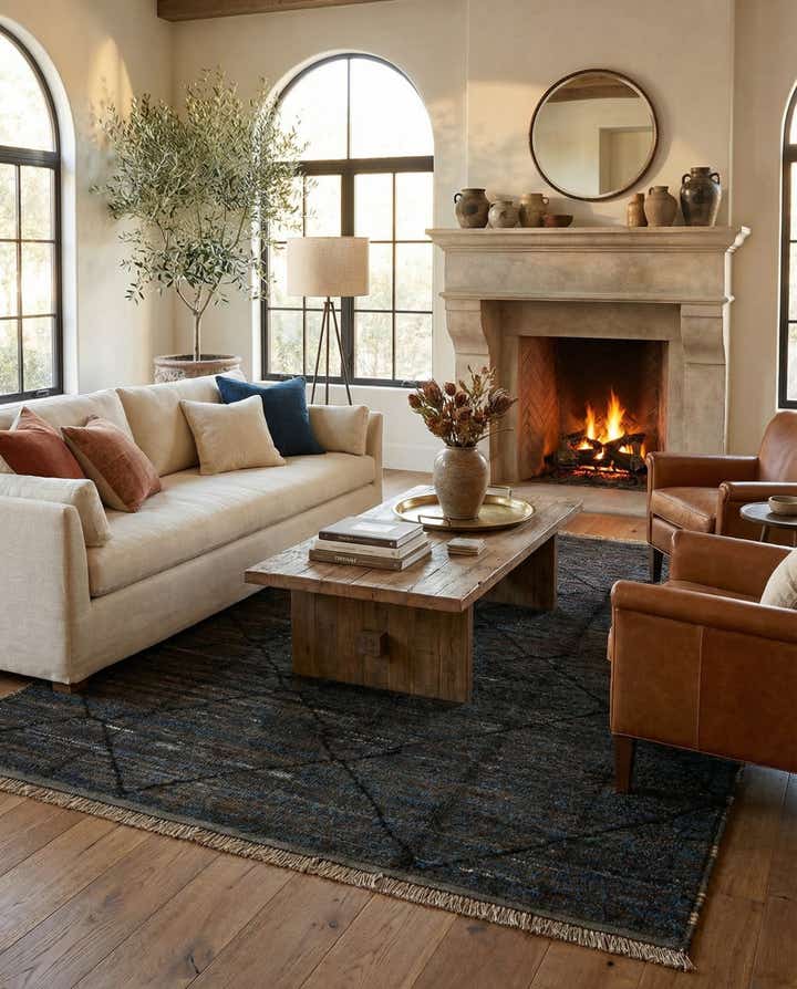 8' 2 x 10' 6 Hand Knotted Moroccan Wool Rug