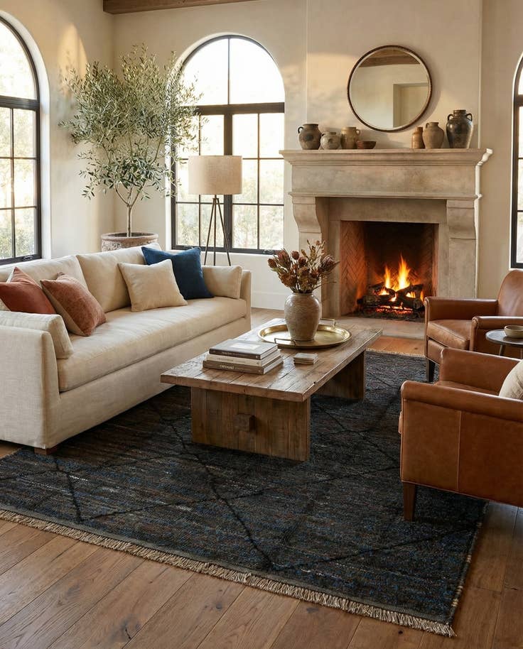 Detail image of 8' 2 x 10' 6 Hand Knotted Moroccan Wool Rug