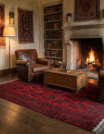 6' 7 x 9' 8 Hand Knotted Balouch Persian Wool Rug