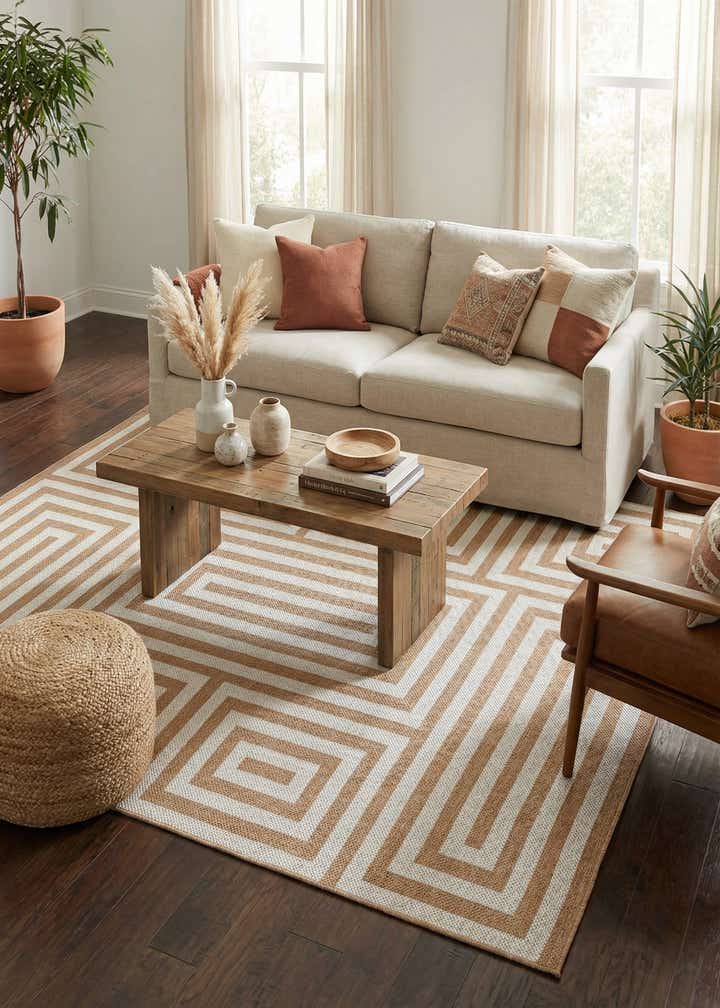 7' 10 x 10' Easy-Clean Modern Indoor / Outdoor Rug