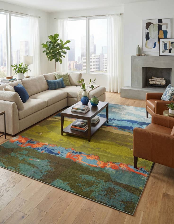 Detail image of 10' 6 x 16' 5  Washable Casablanca Rug