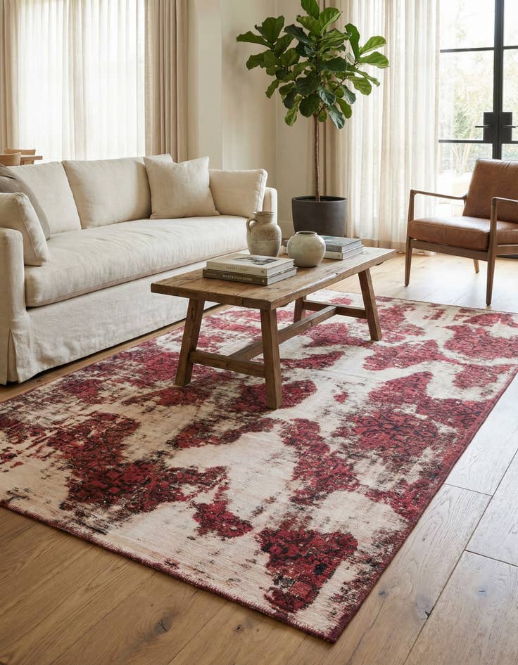 Detail image of 3' 7 x 6' 2 Hand Knotted Ultra Vintage Persian Wool Rug