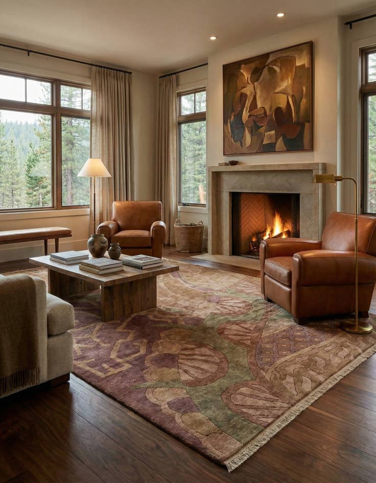 Detail image of 8' 2 x 11' 7  Hand Knotted Tibet Wool Rug